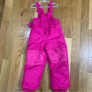 Cat & Jack Girls Pink Snow Bib with Adjustable Straps Size 4T